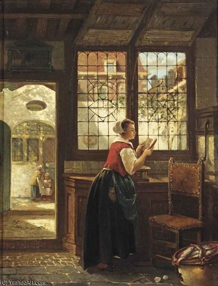A Quiet Moment — Johannes Anthonie Balthasar Stroebel