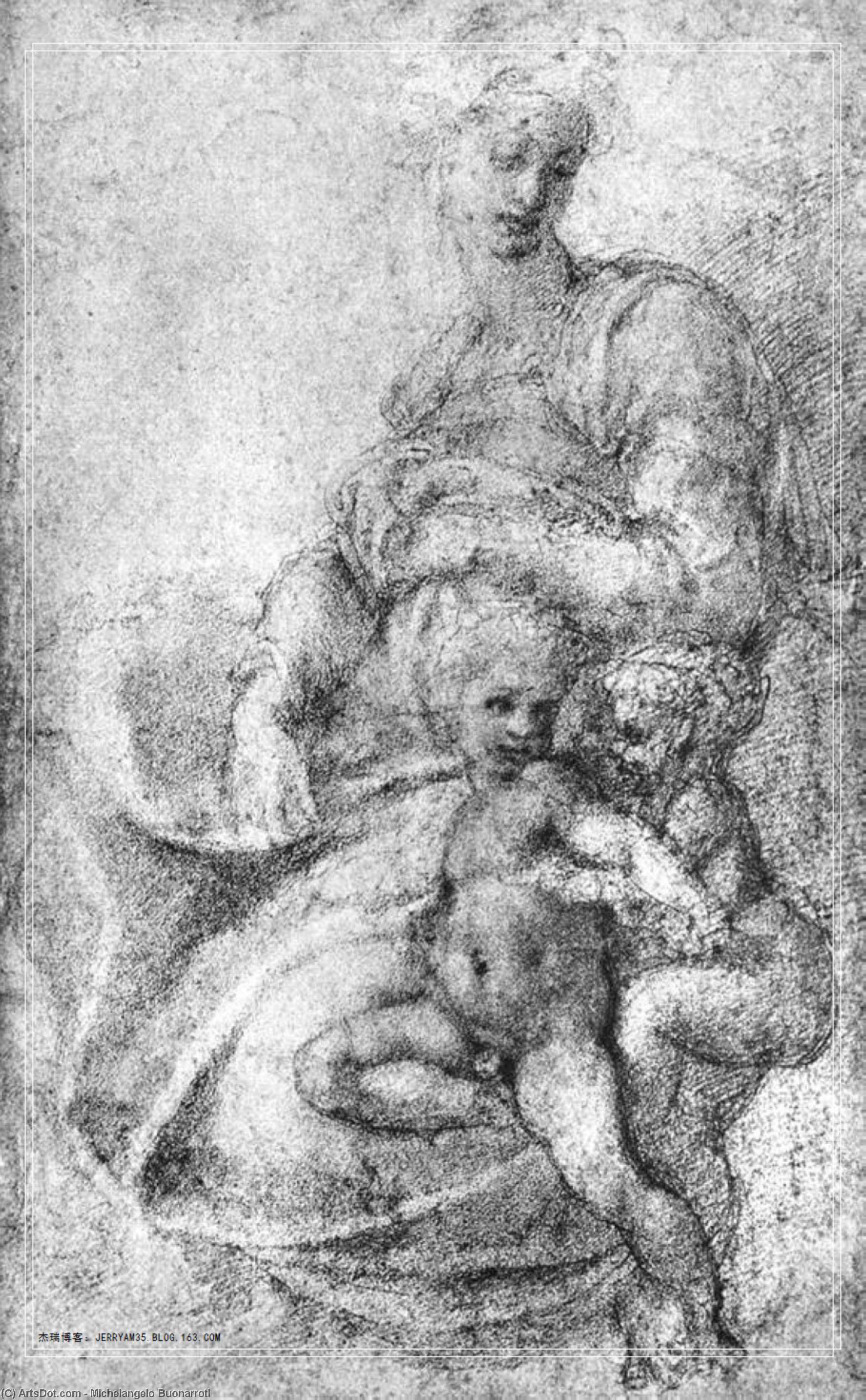 - Madonna, Child And St John — Michelangelo Buonarroti