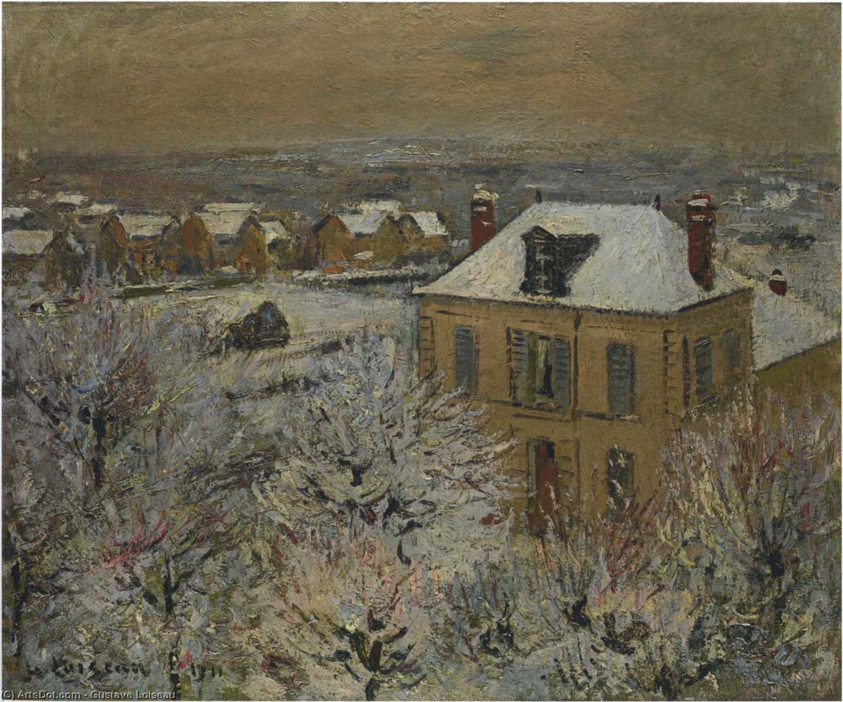 House In Winter — Gustave Loiseau