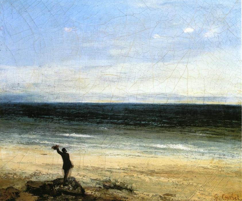 The Beach At Palavas — Gustave Courbet