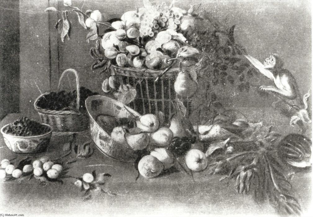 A Monkey Among Fruit — Frans Snyders