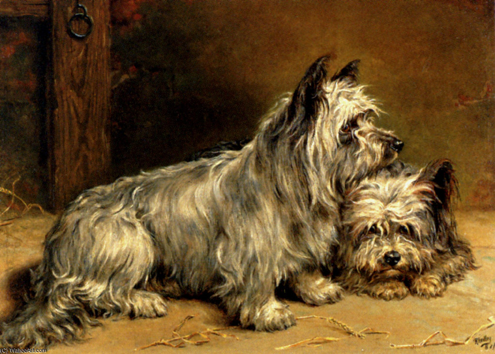 Two Terriers — Ralph Hedley