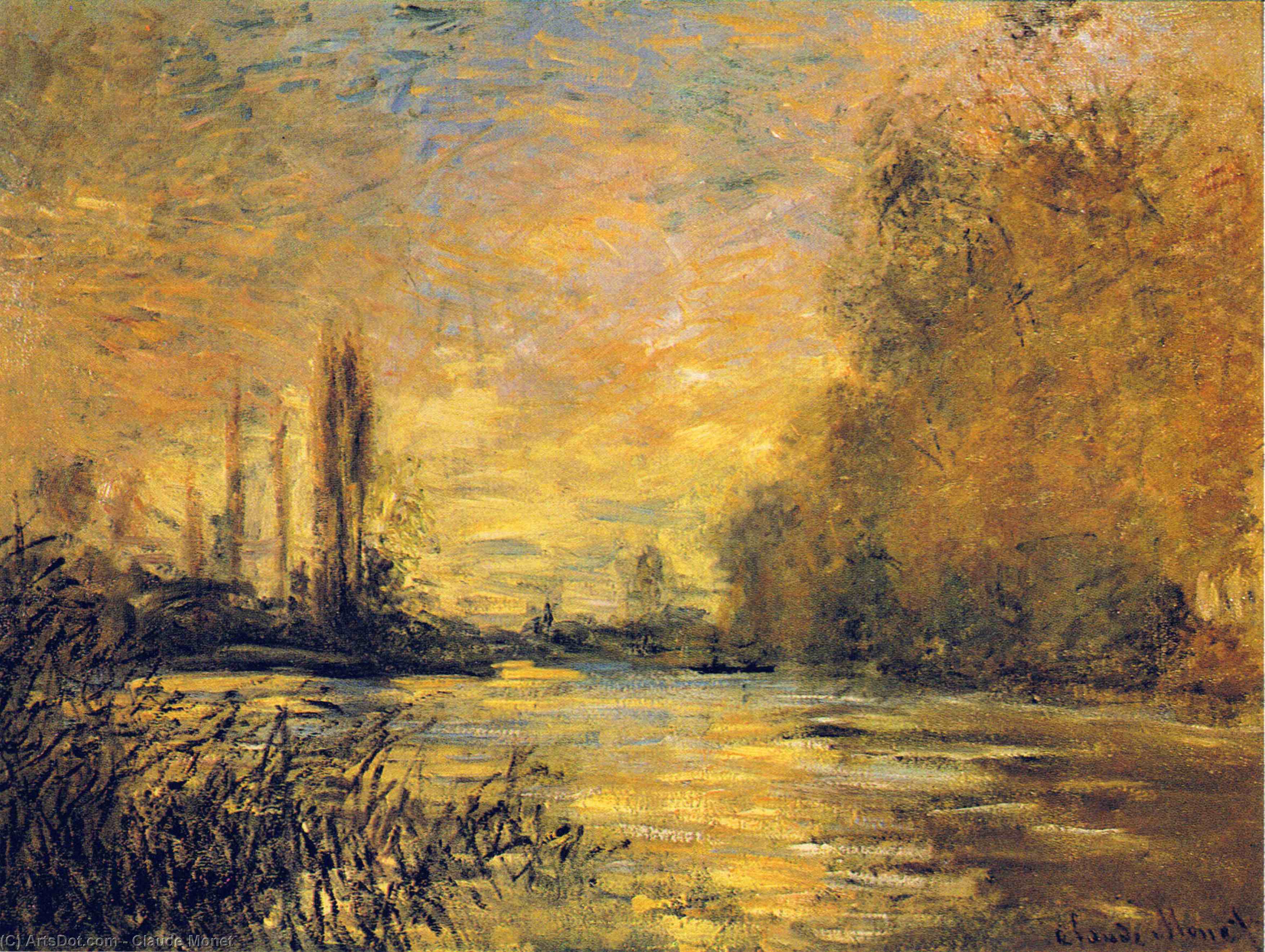 The Small Arm Of The Seine At Argenteuil — Claude Monet