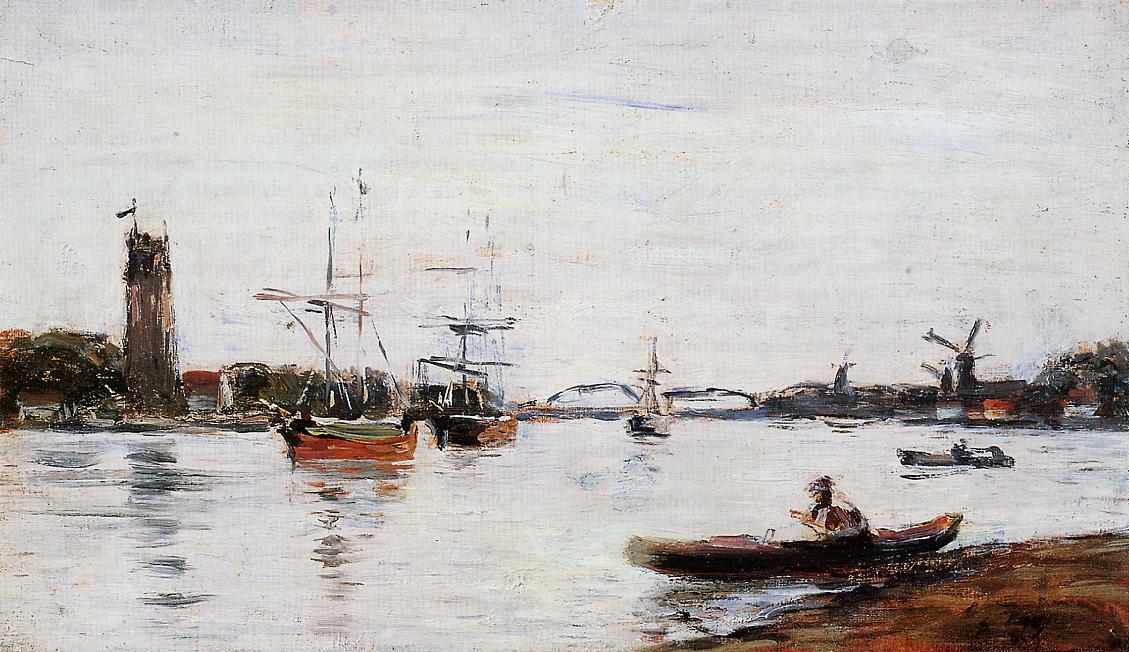 La Meuse At Dordrecht — Eugène Louis Boudin