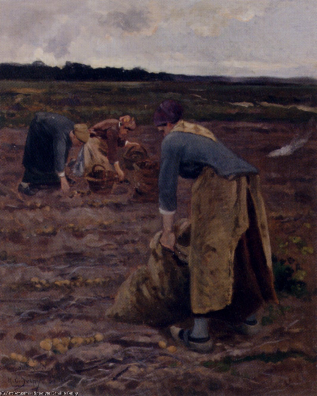 The Potato Gatherers — Hippolyte Camille Delpy
