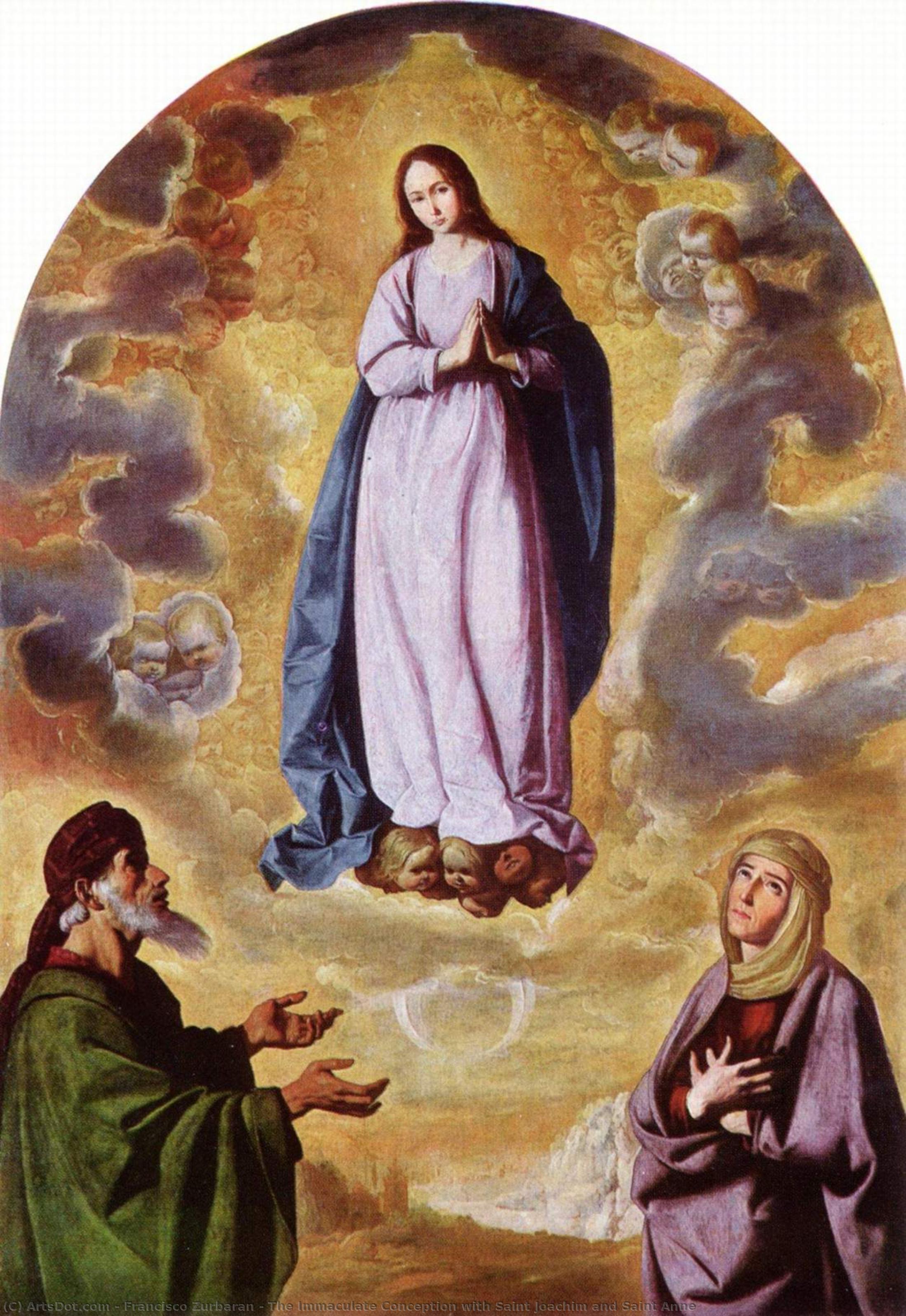 The Immaculate Conception With Saint Joachim And Saint Anne — Francisco De Zurbarán