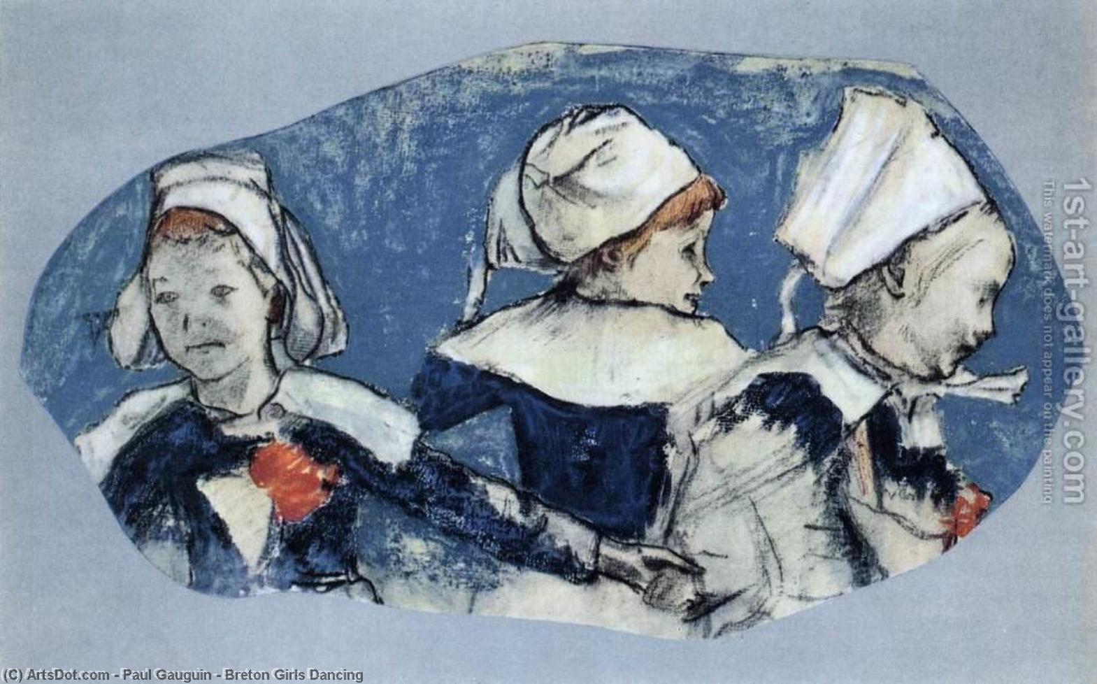 Breton Girls Dancing — Eugène Henri Paul Gauguin