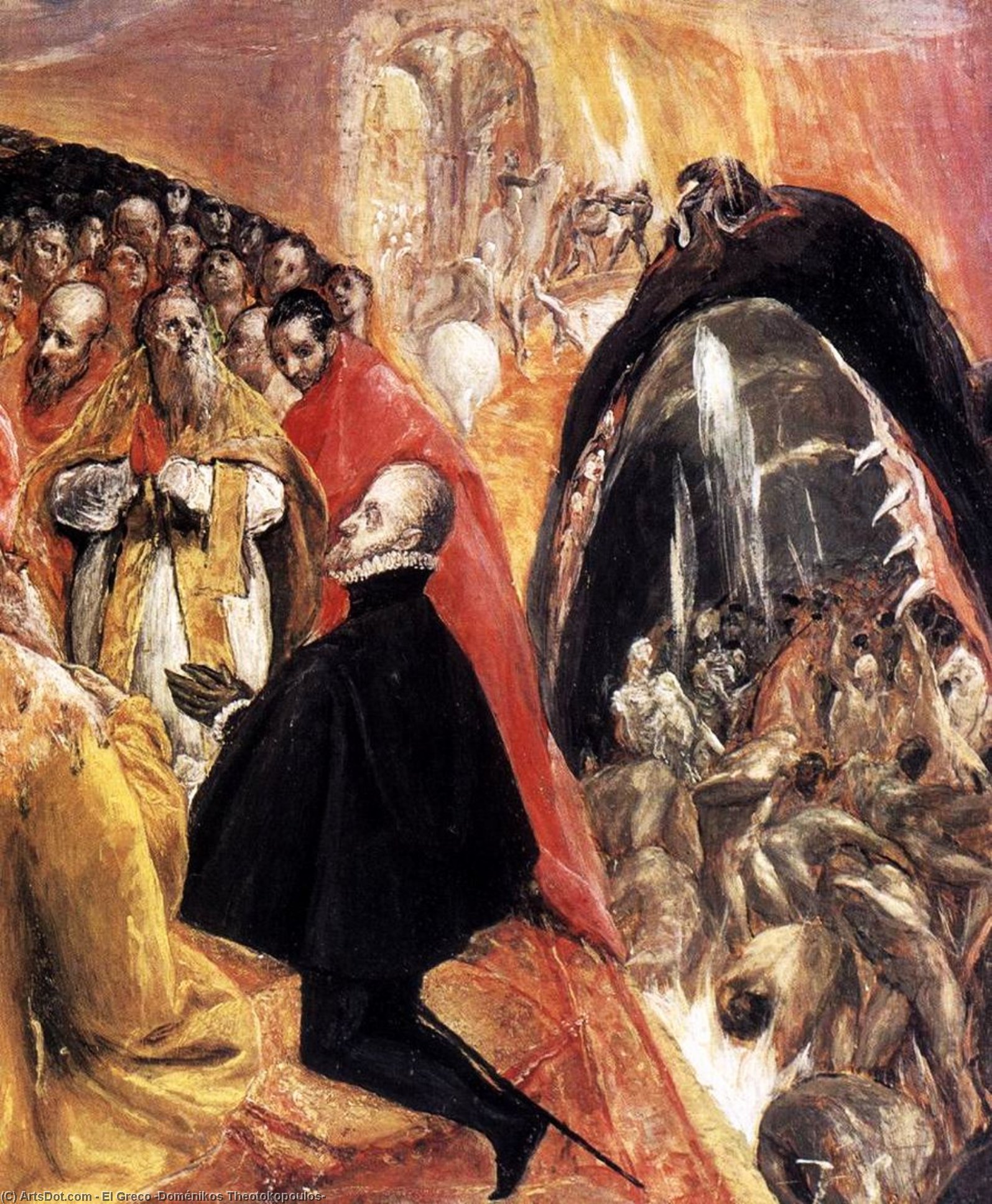 The Adoration Of The Name Of Jesus (detail) — El Greco