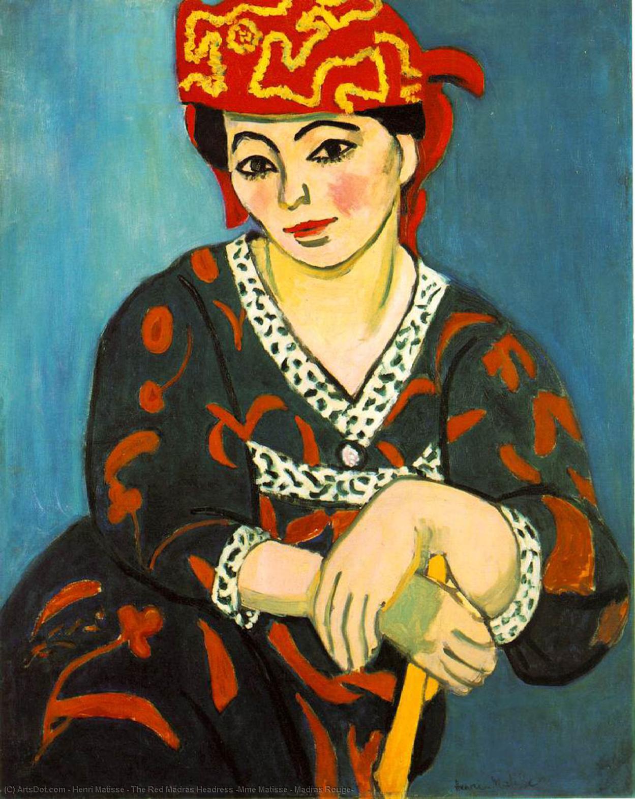 The Red Madras Headress (mme Matisse - Madras Rouge) — Henri Matisse