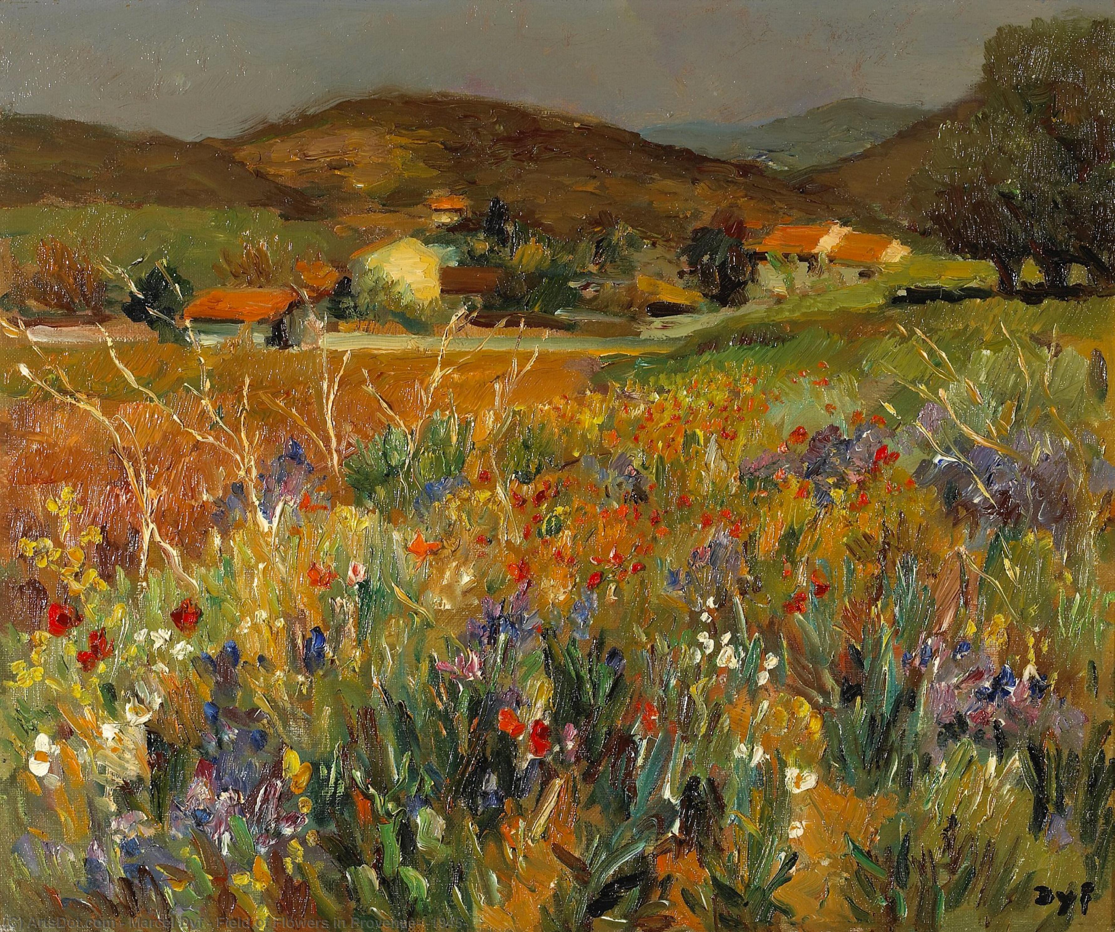 Field Of Flowers In Provence, (1945) — Marcel Dyf