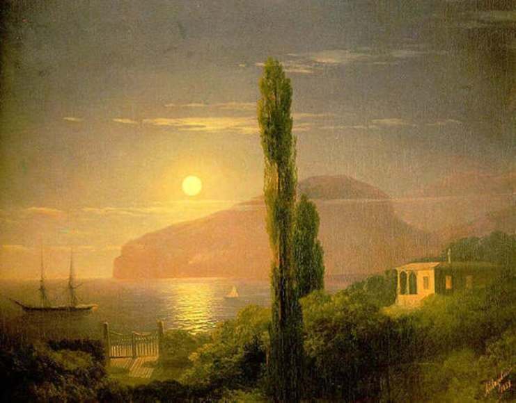 A Lunar Night In The Crimea — Ivan Konstantinovich Aivazovsky