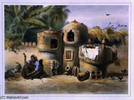 Peasant Dwellings In Upper Egypt — Émile Prisse D'avennes