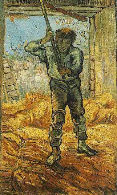 Thresher After Millet, The — Vincent Willem Van Gogh