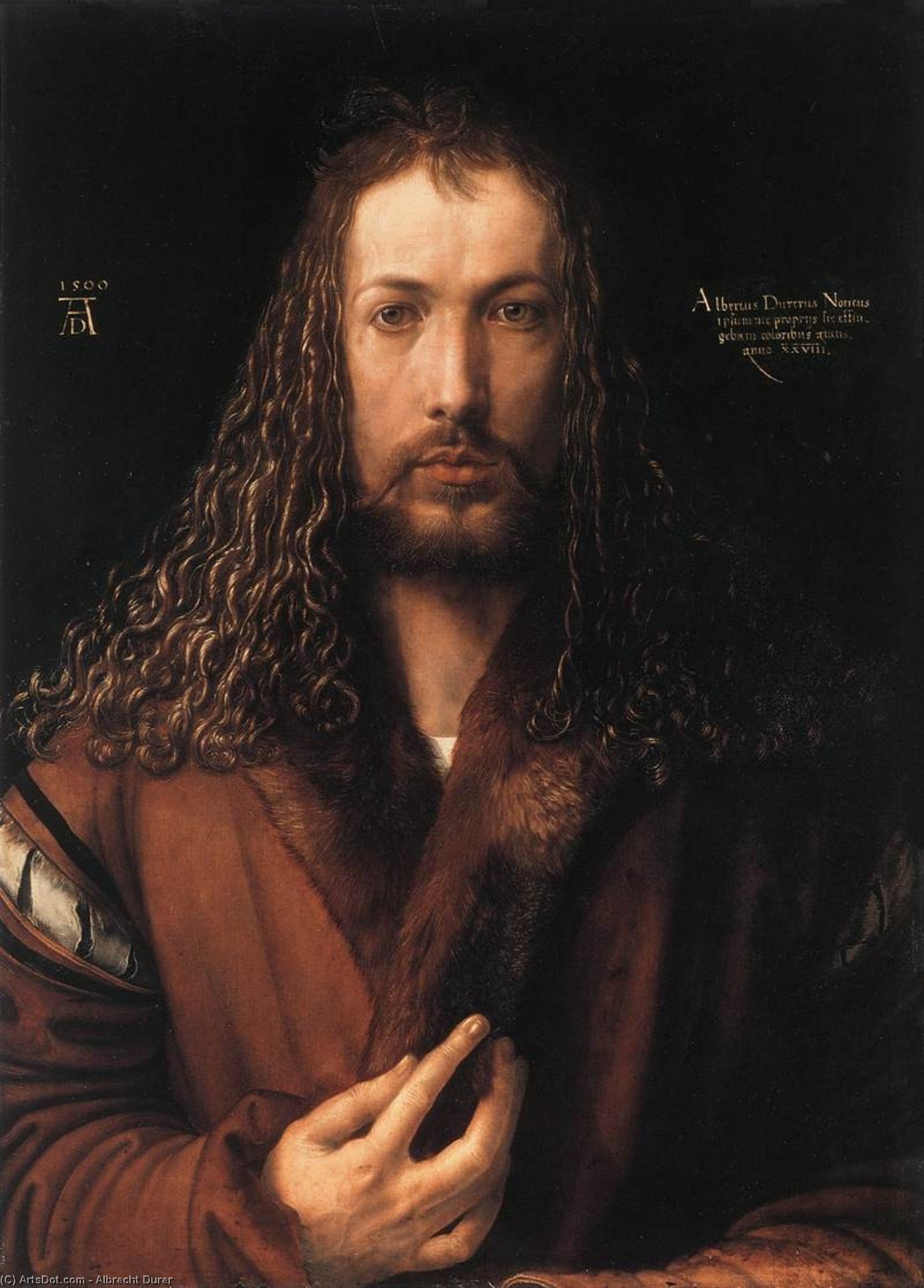 Self-portrait In A Fur-collared Robe — Albrecht Dürer