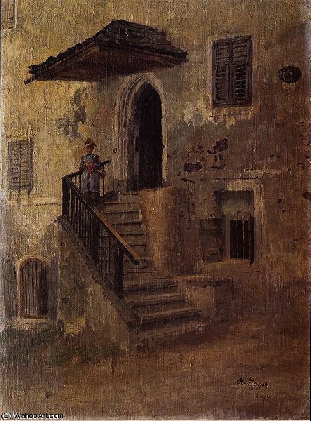 On The Stairs — Albin Egger Lienz