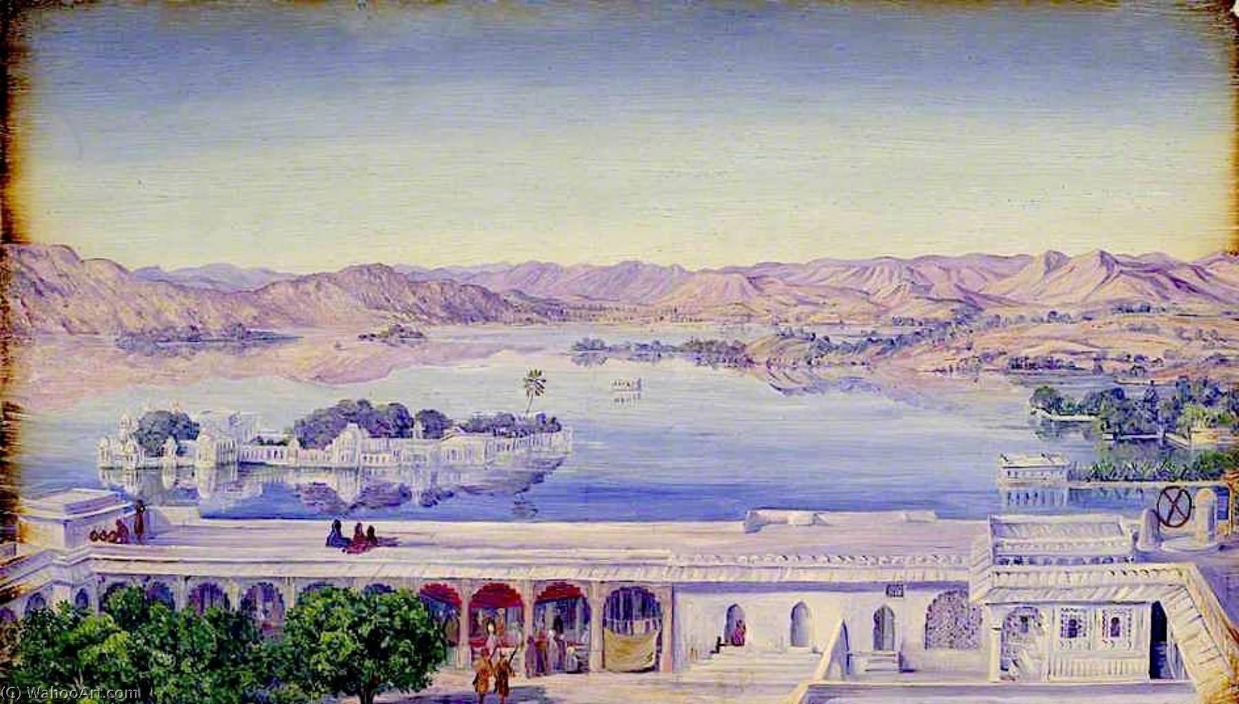 Jagniwas From The Palace, Udaipur. 'janr. 1879' — Marianne North
