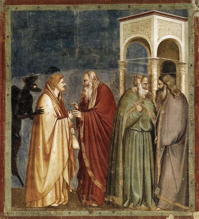Judas Receiving Payment For His Betrayal — Giotto Di Bondone