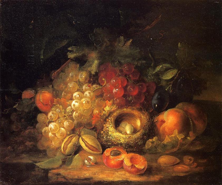 Still Life With Grapes And Peaches — George Forster