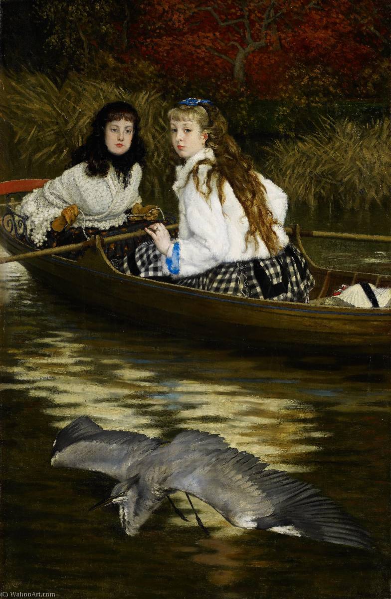 English On The Thames, A Heron — Jacques Joseph Tissot