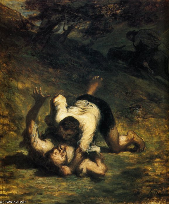 Les Voleurs Et L'âne Robbers And The Ass — Honoré Daumier