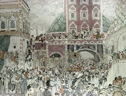 Scenery Sketches For Musorgsky's Opera 'boris — Aleksandr Jakovlevic Golovin