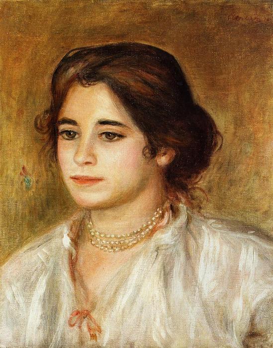 Gabrielle Wearing A Necklace — Pierre-auguste Renoir