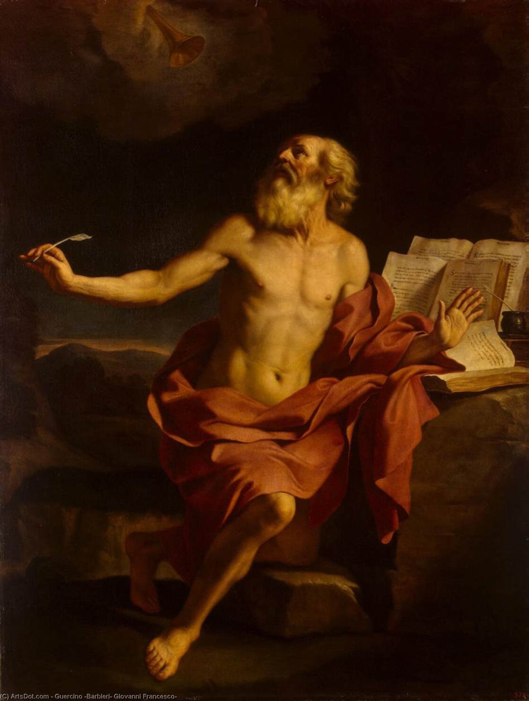 St Jerome In The Wilderness — Guercino