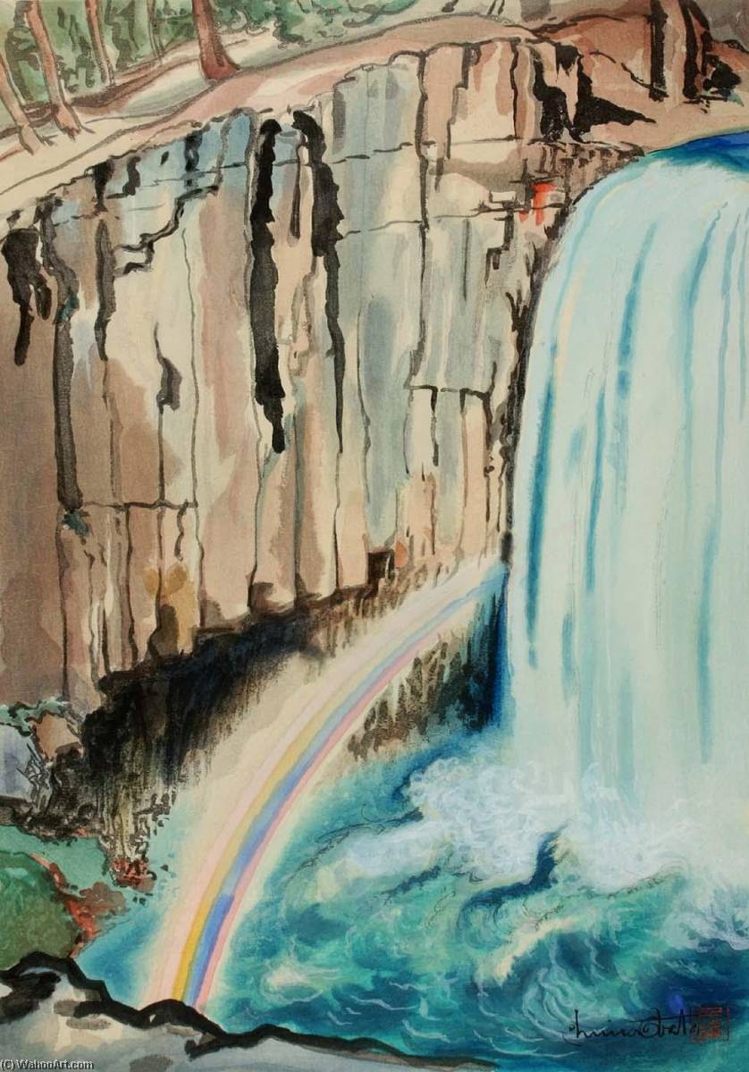 Rainbow Falls, Inyo National Forest — Chiura Obata