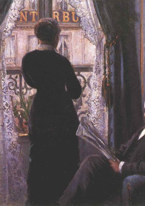 View Across A Balcony (interior) — Gustave Caillebotte