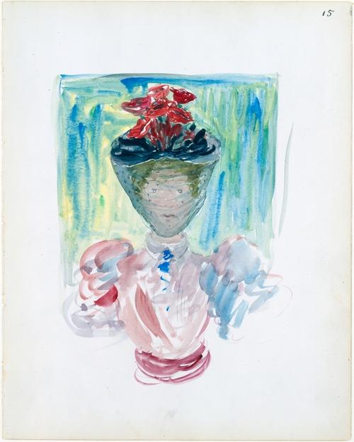 A Woman In A Veiled Hat Decorated With Poppies — Maurice Brazil Prendergast