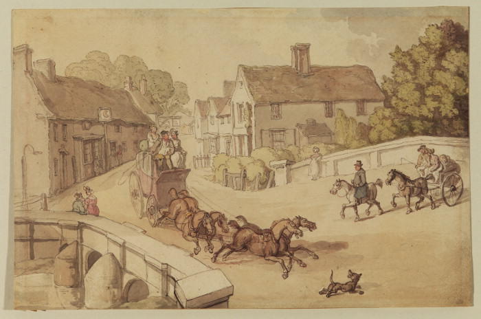 Village Scene — Thomas Rowlandson
