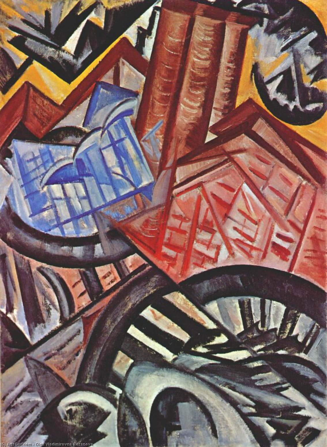 The Factory And The Bridge — Olga Rozanova