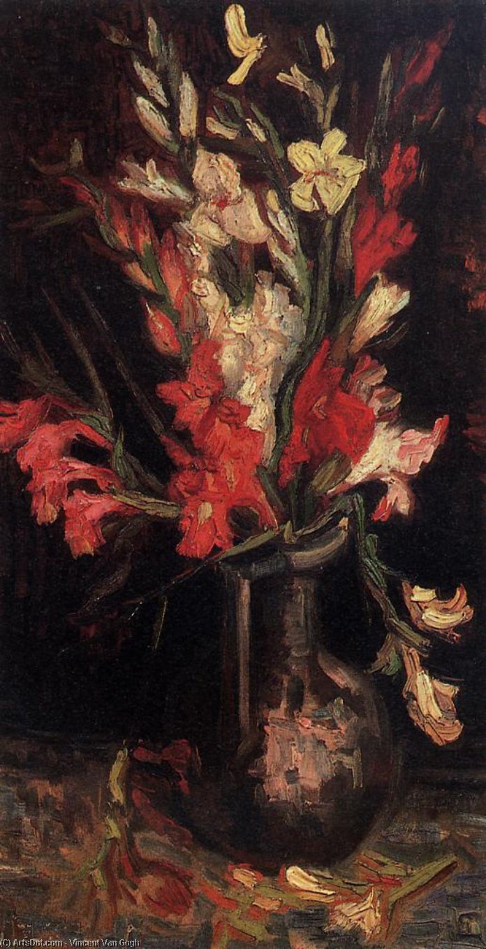 Vase With Red Gladioli — Vincent Willem Van Gogh