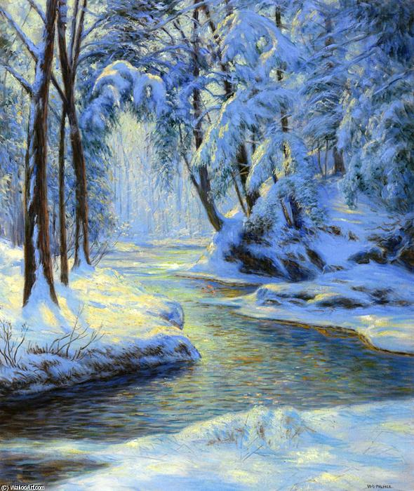 Snowy Landscape With Brook — Walter Launt Palmer