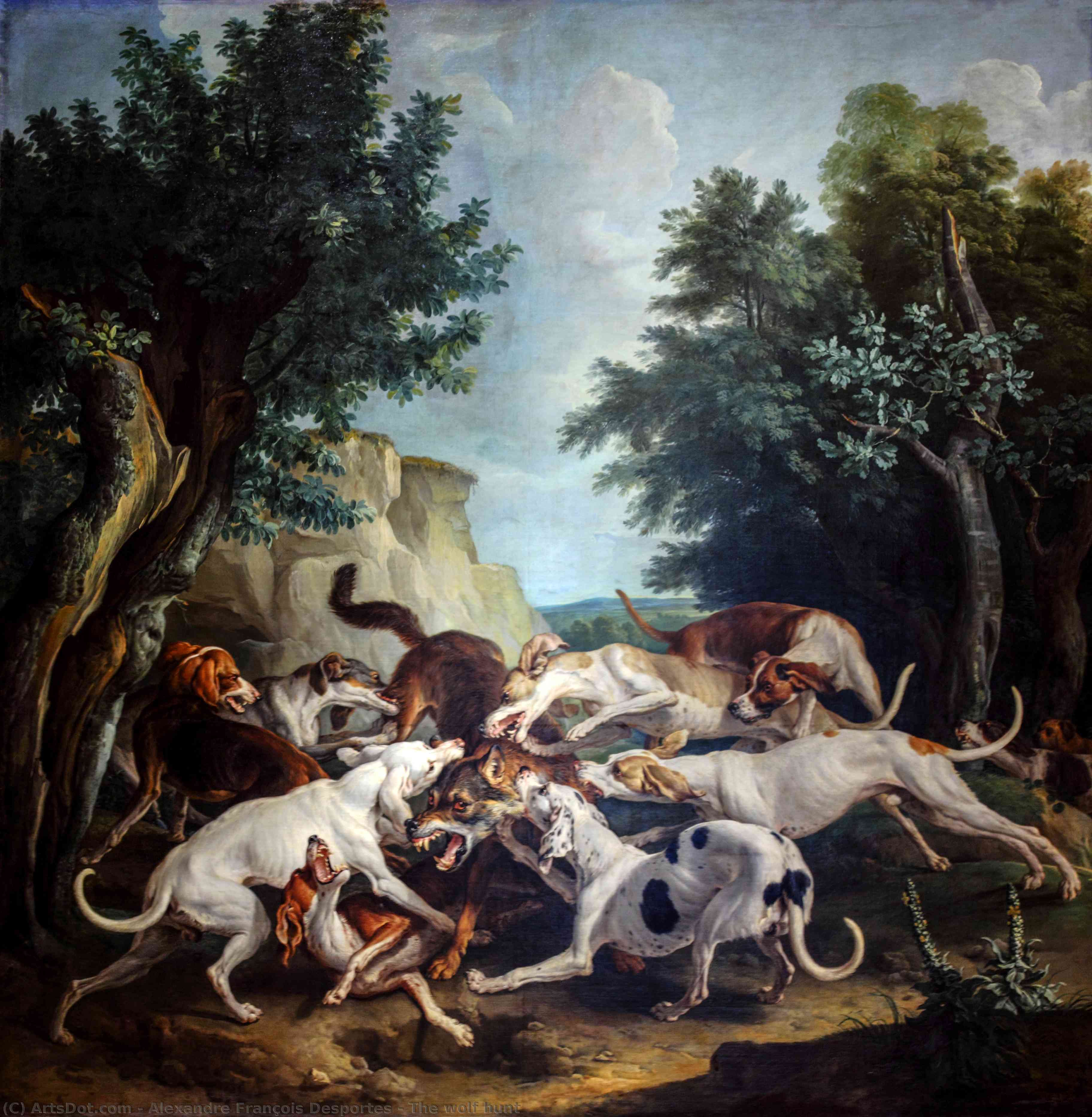 The Wolf Hunt — Alexandre François Desportes