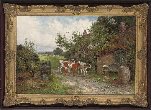 A Farmyard Discussion — Henry Hillier Parker