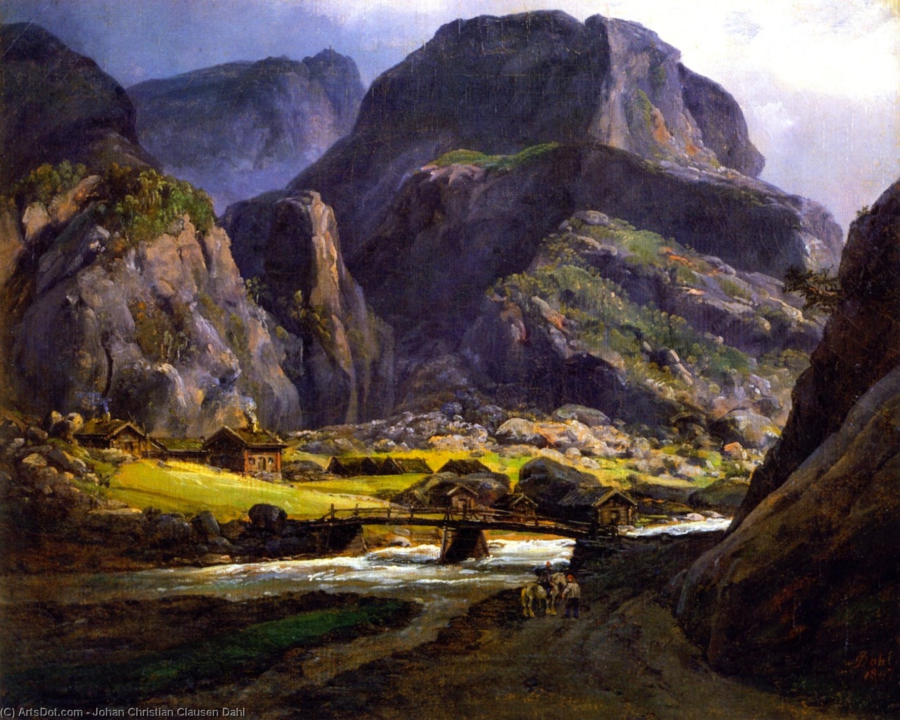 View Of Naerodalen — Johan Christian Claussen Dahl