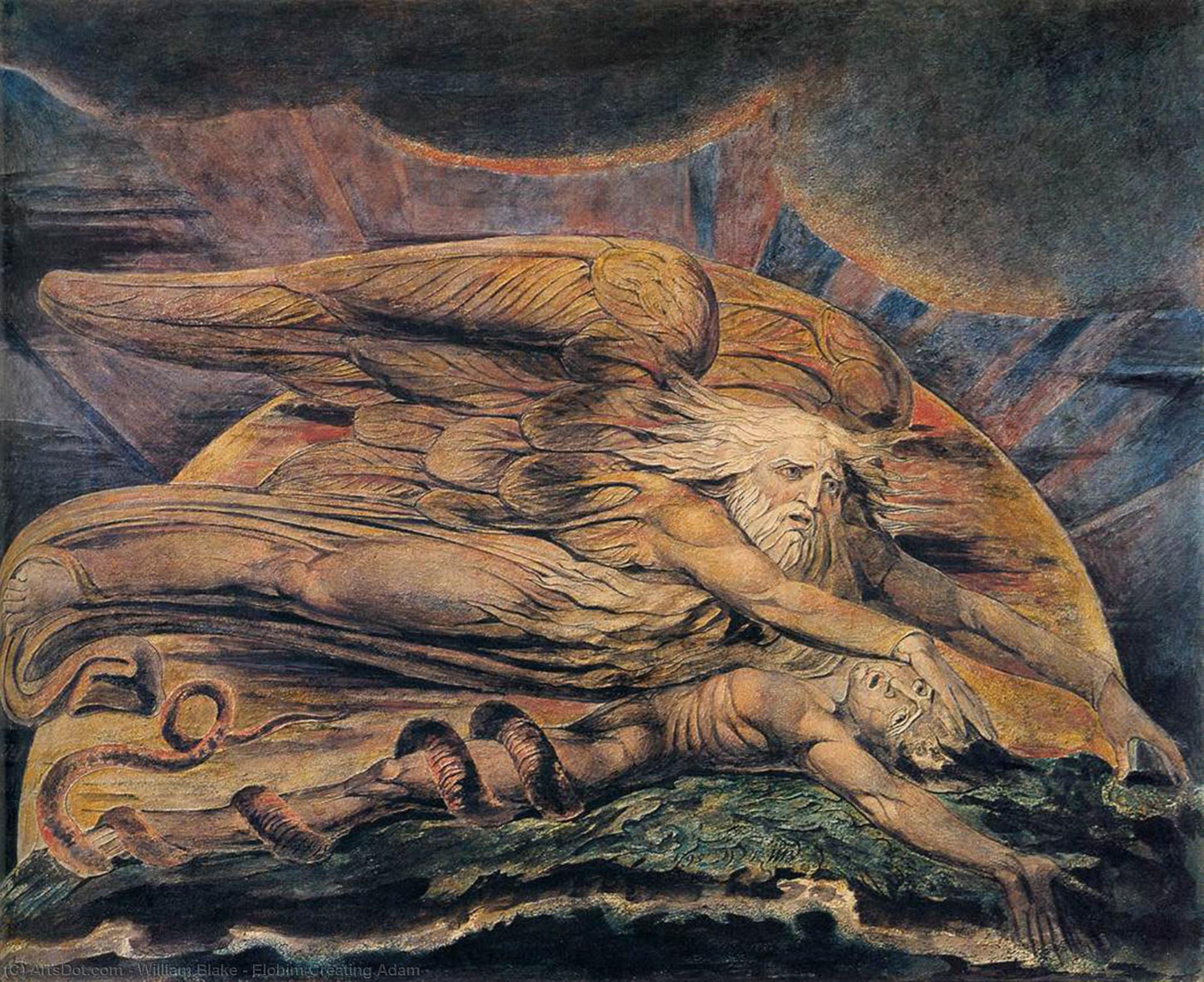 Elohim Creating Adam — William Blake
