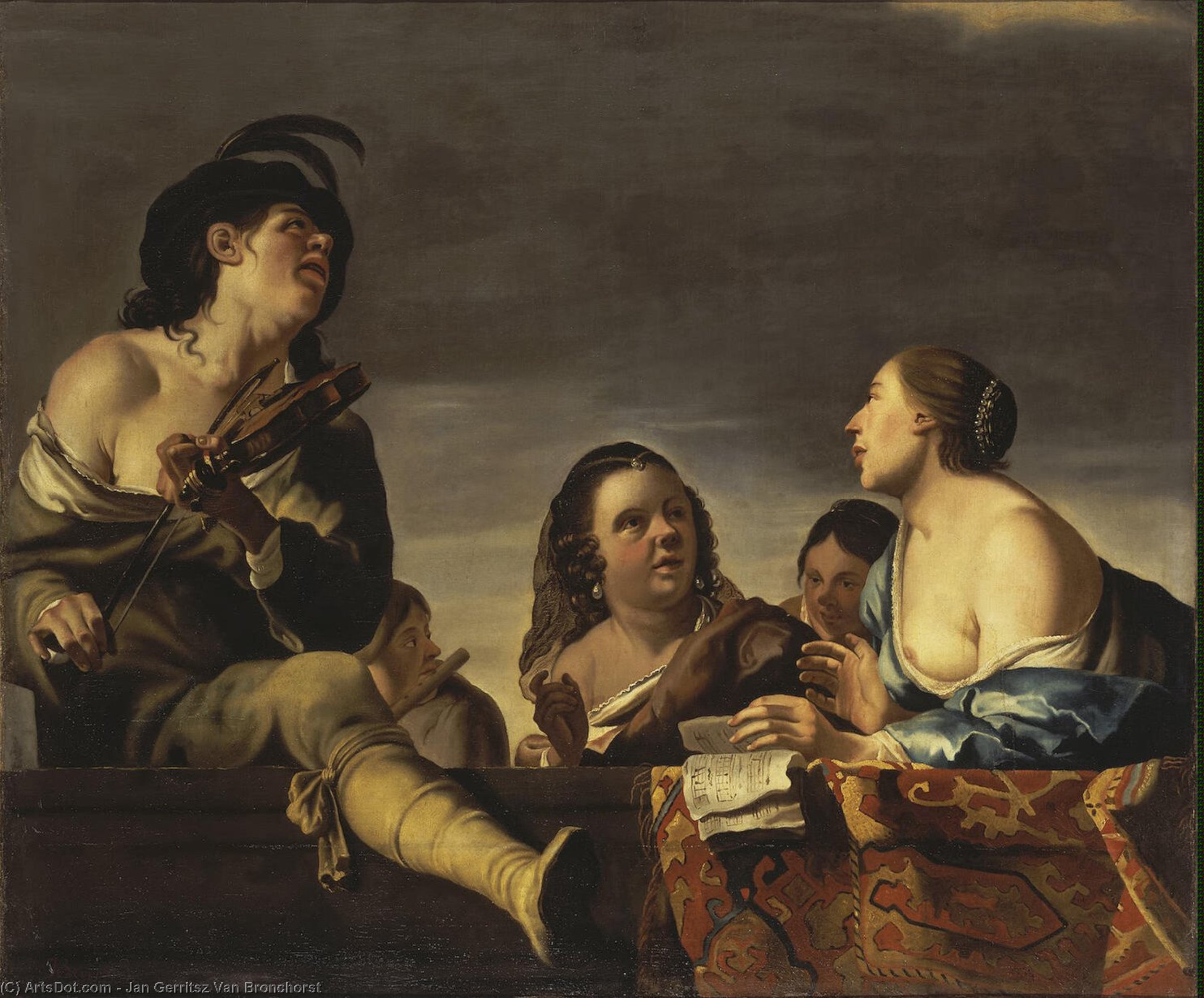 Merry Company With A Violinist — Jan Gerritsz Van Bronchorst