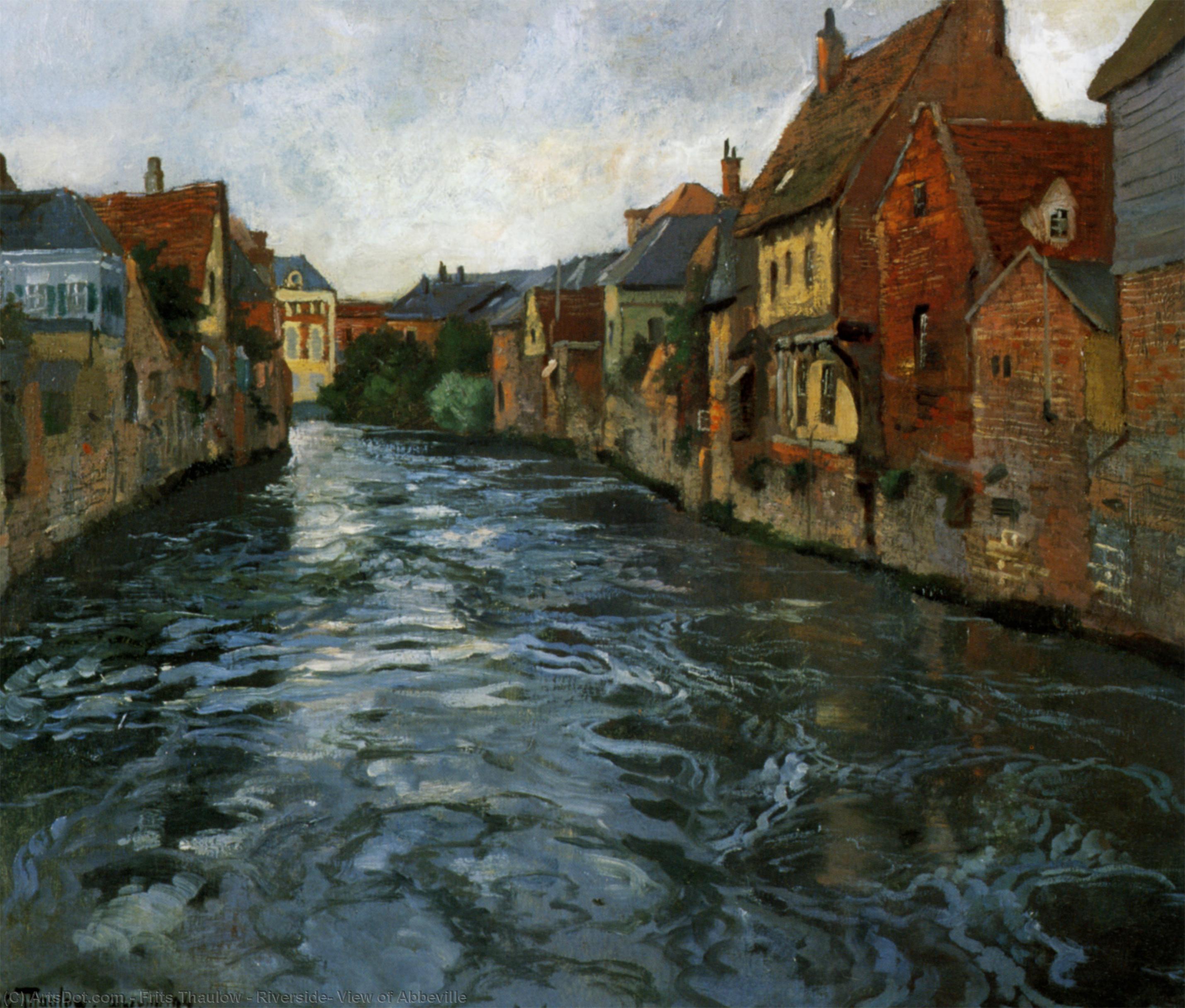 Riverside, View Of Abbeville — Frits Thaulow