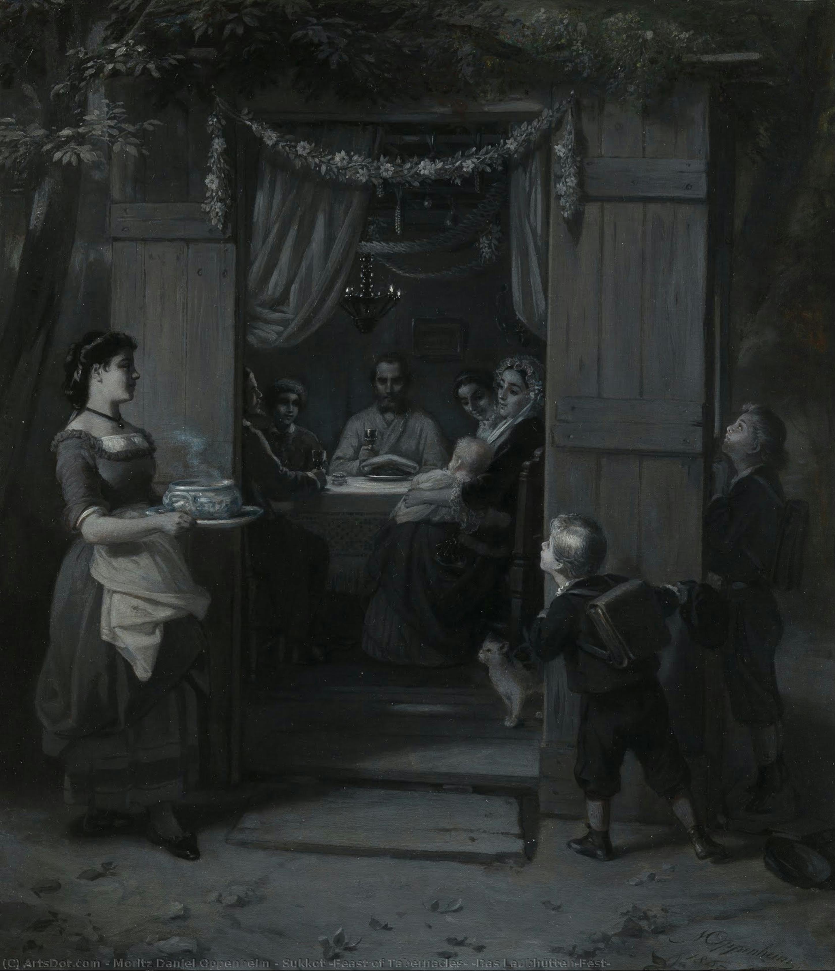 Sukkot (feast Of Tabernacles) (das Laubhütten-fest) — Moritz Daniel Oppenheim