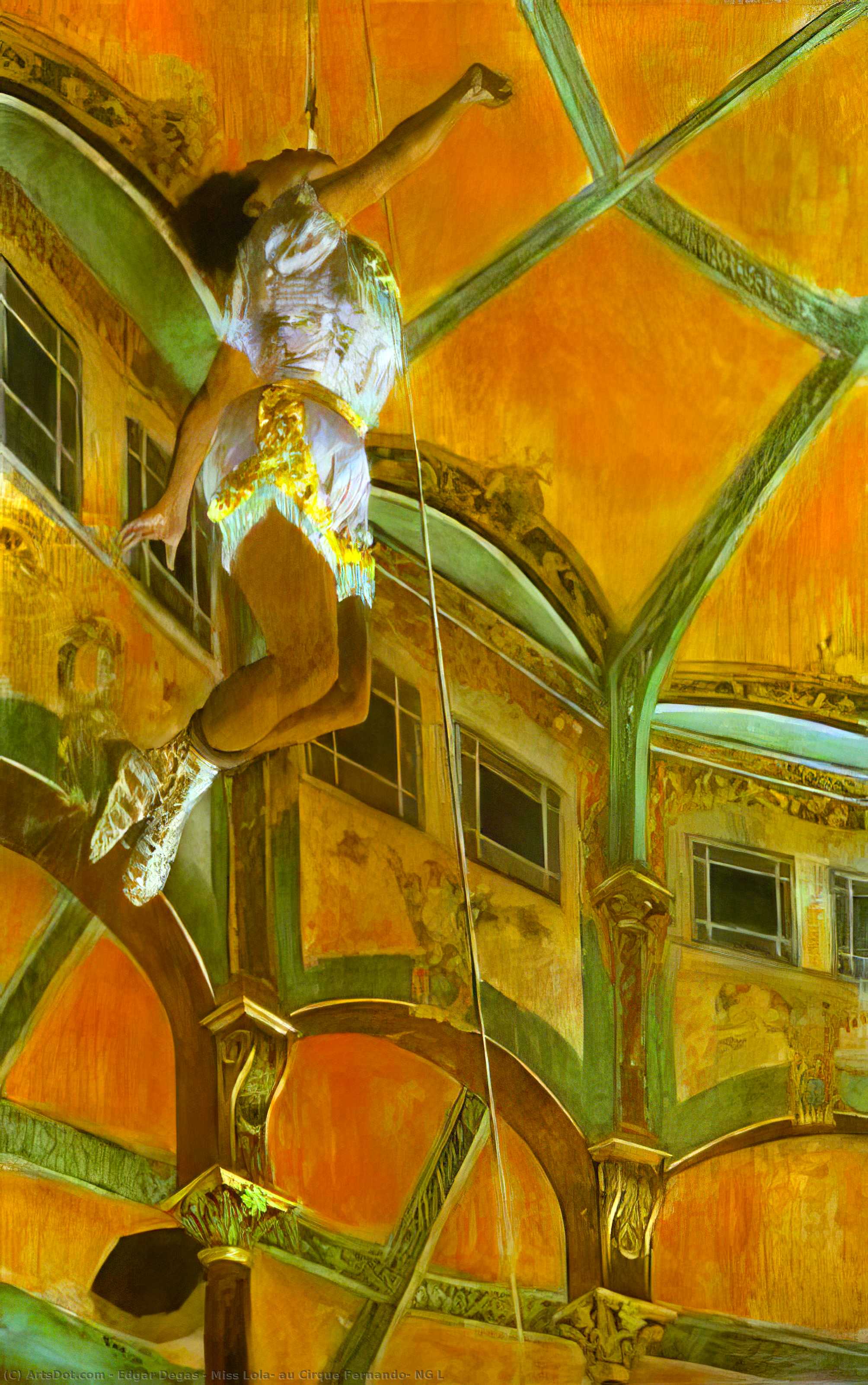 Miss Lola, Au Cirque Fernando, Ng L — Edgar Degas