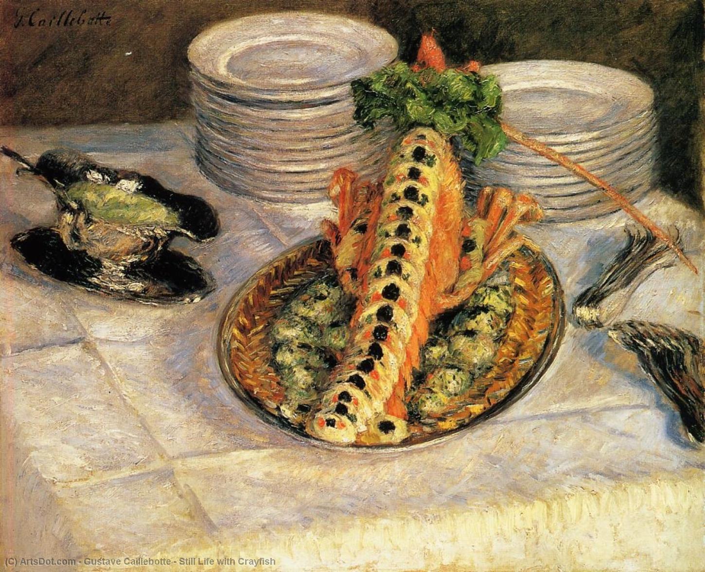 Still Life With Crayfish — Gustave Caillebotte
