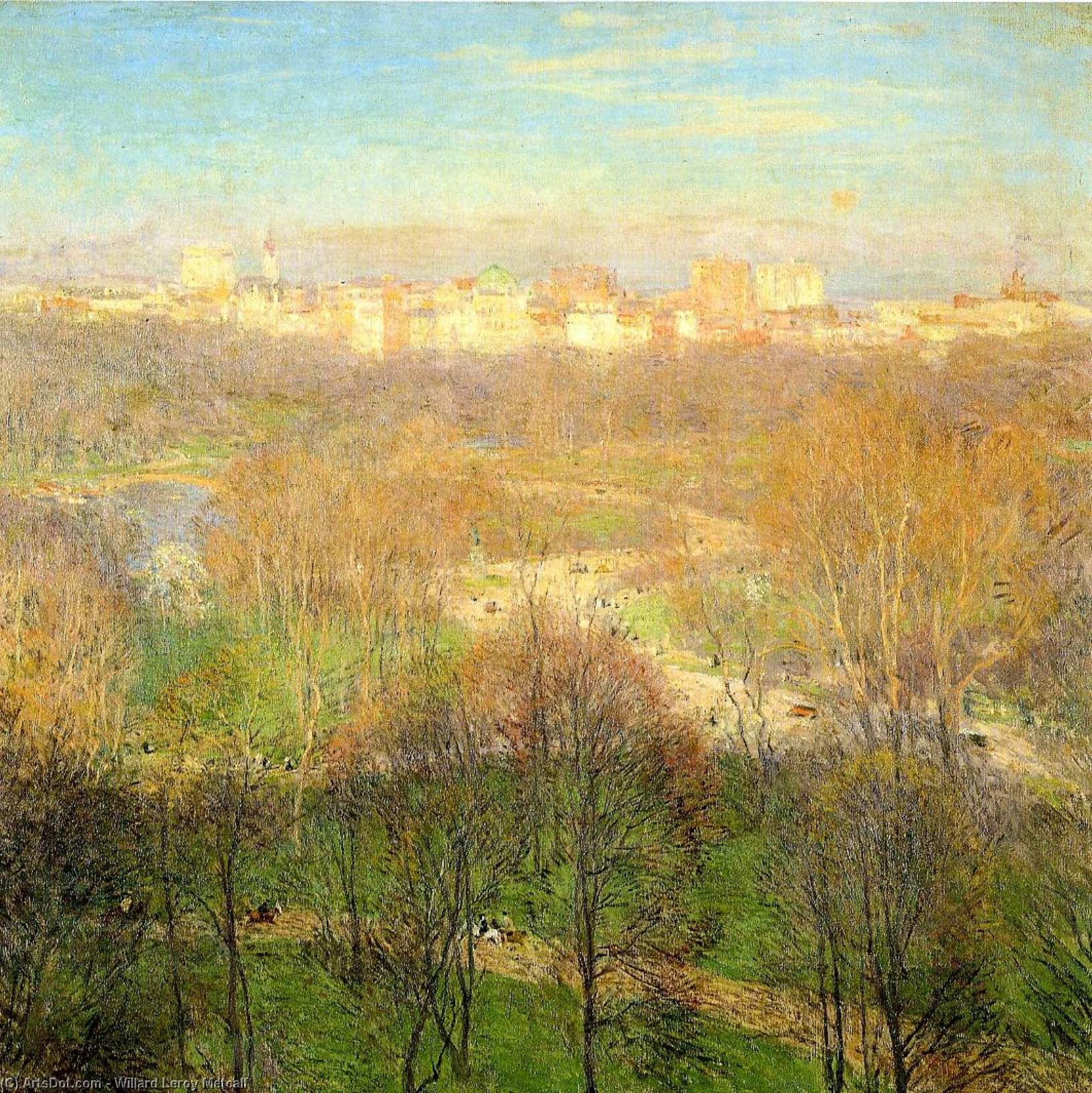 Early Spring Afternoon, Central Park — Willard Leroy Metcalf