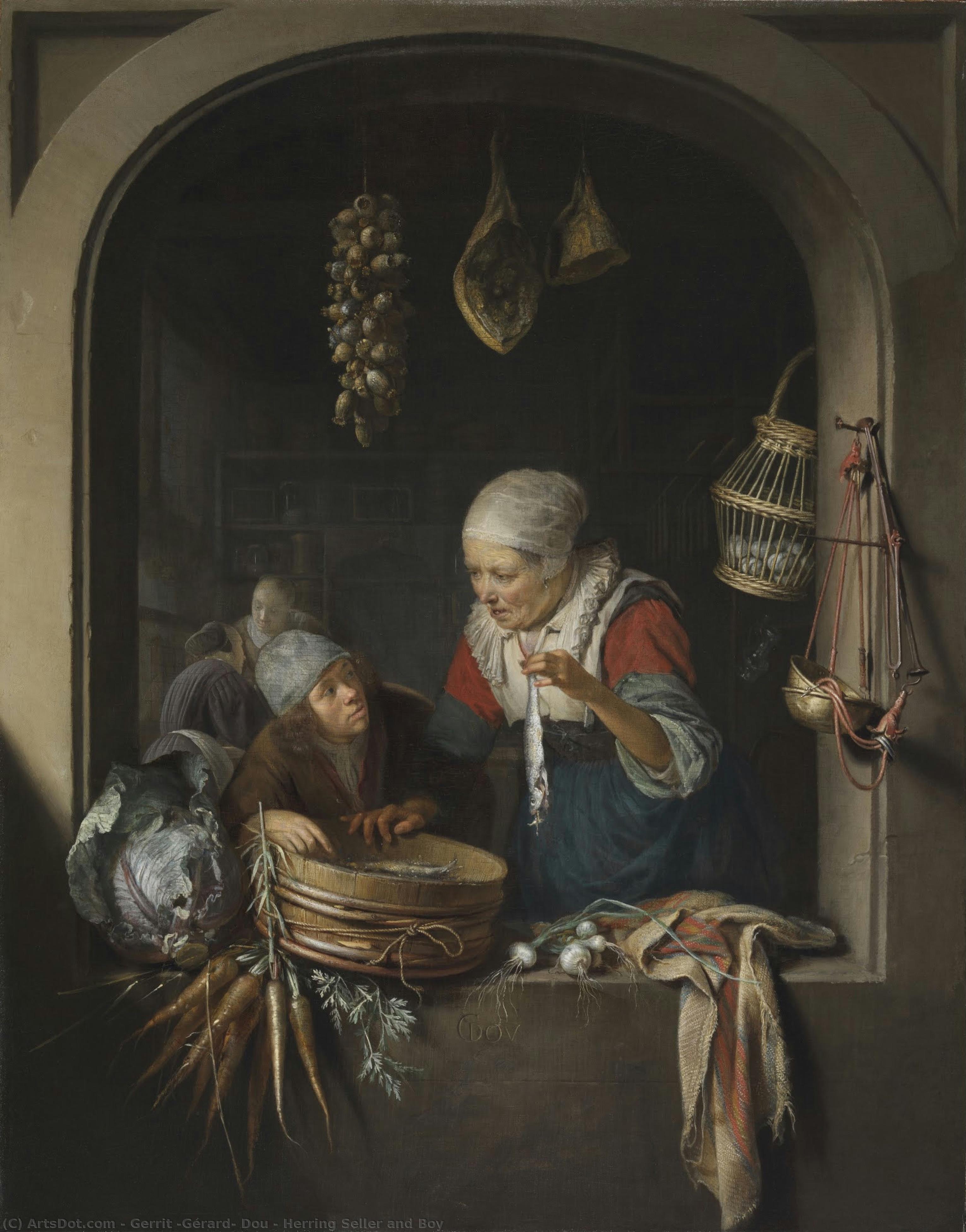 Herring Seller And Boy — Gerrit Dou