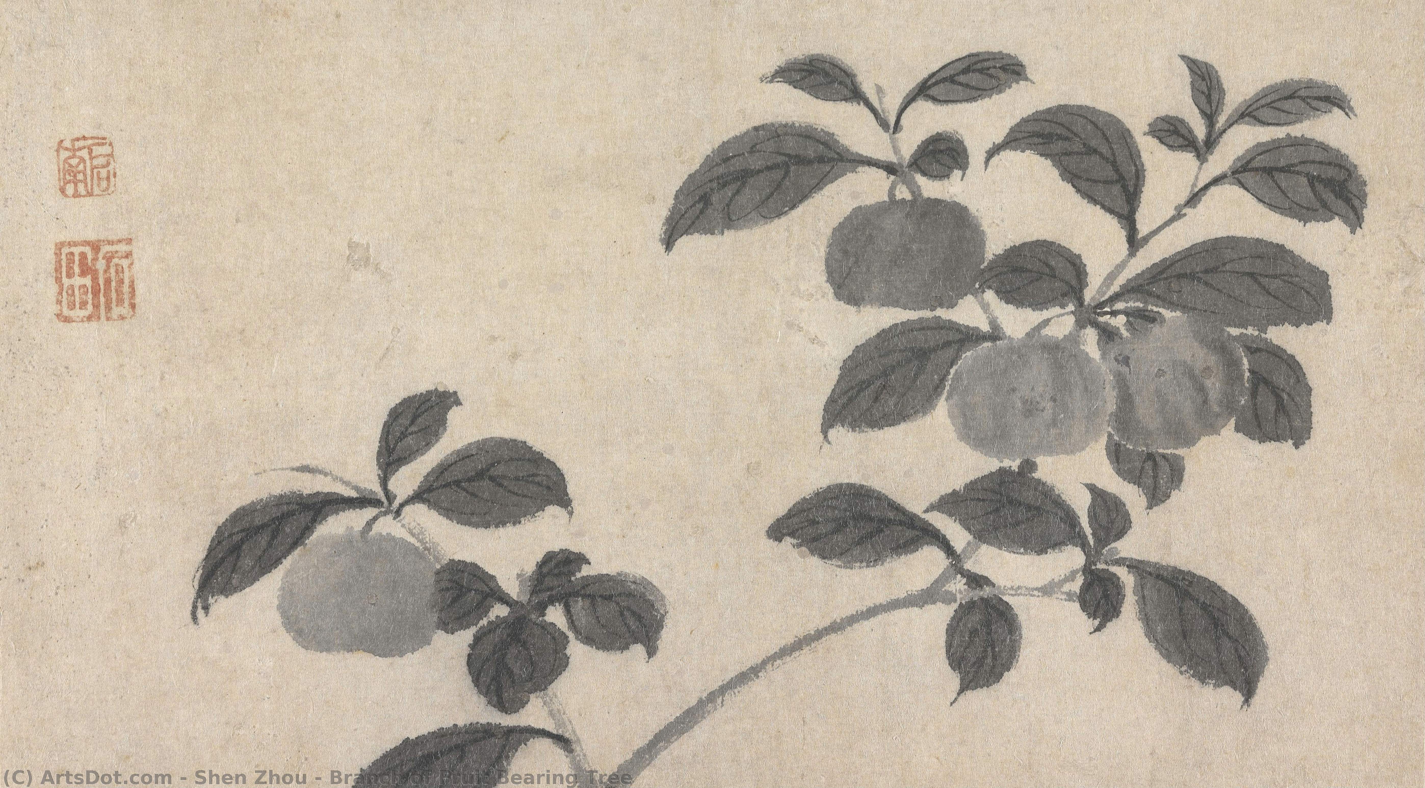 Branch Of Fruit Bearing Tree — Shen Zhou