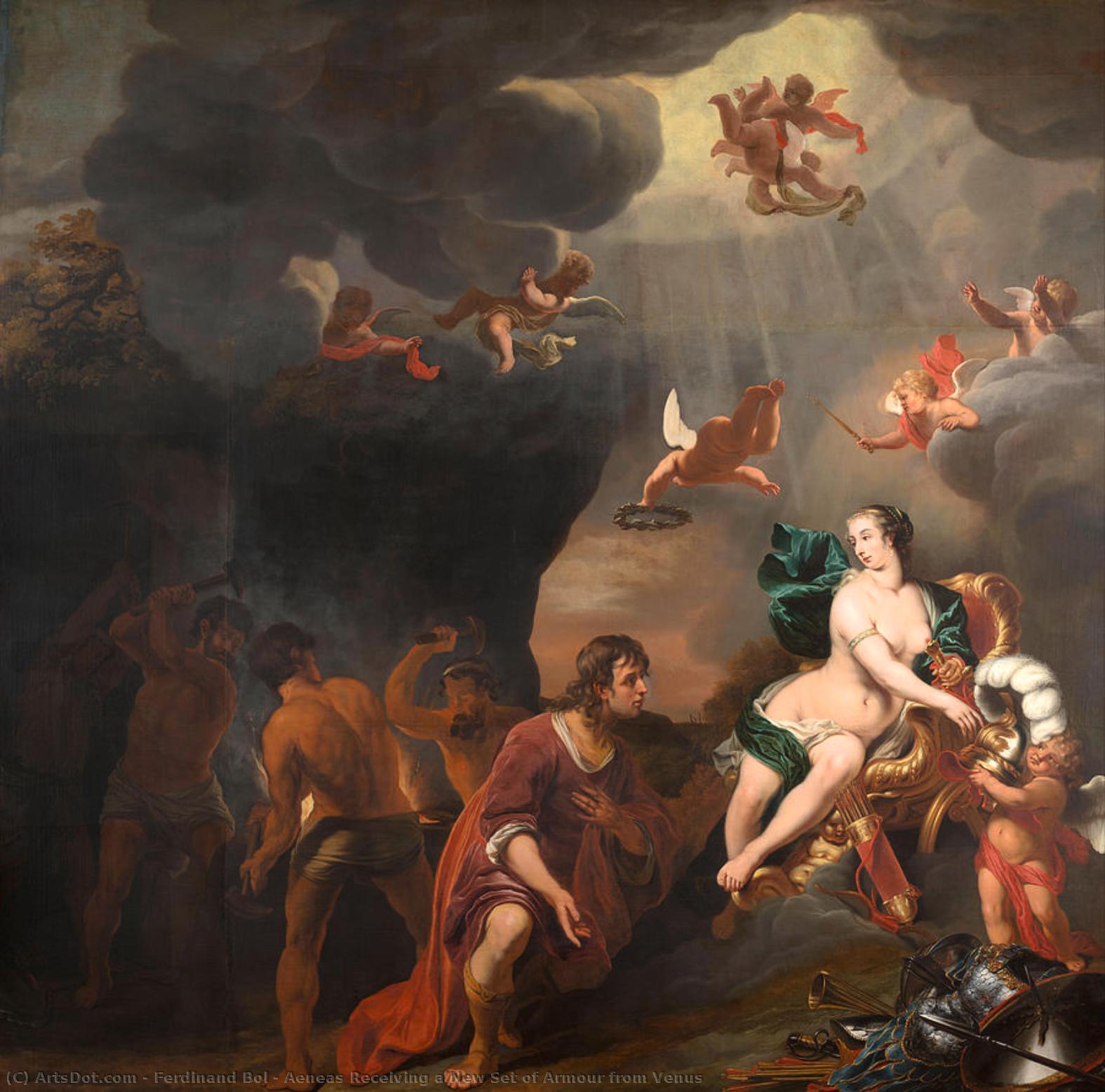 Aeneas Receiving A New Set Of Armour From Venus — Ferdinand Bol