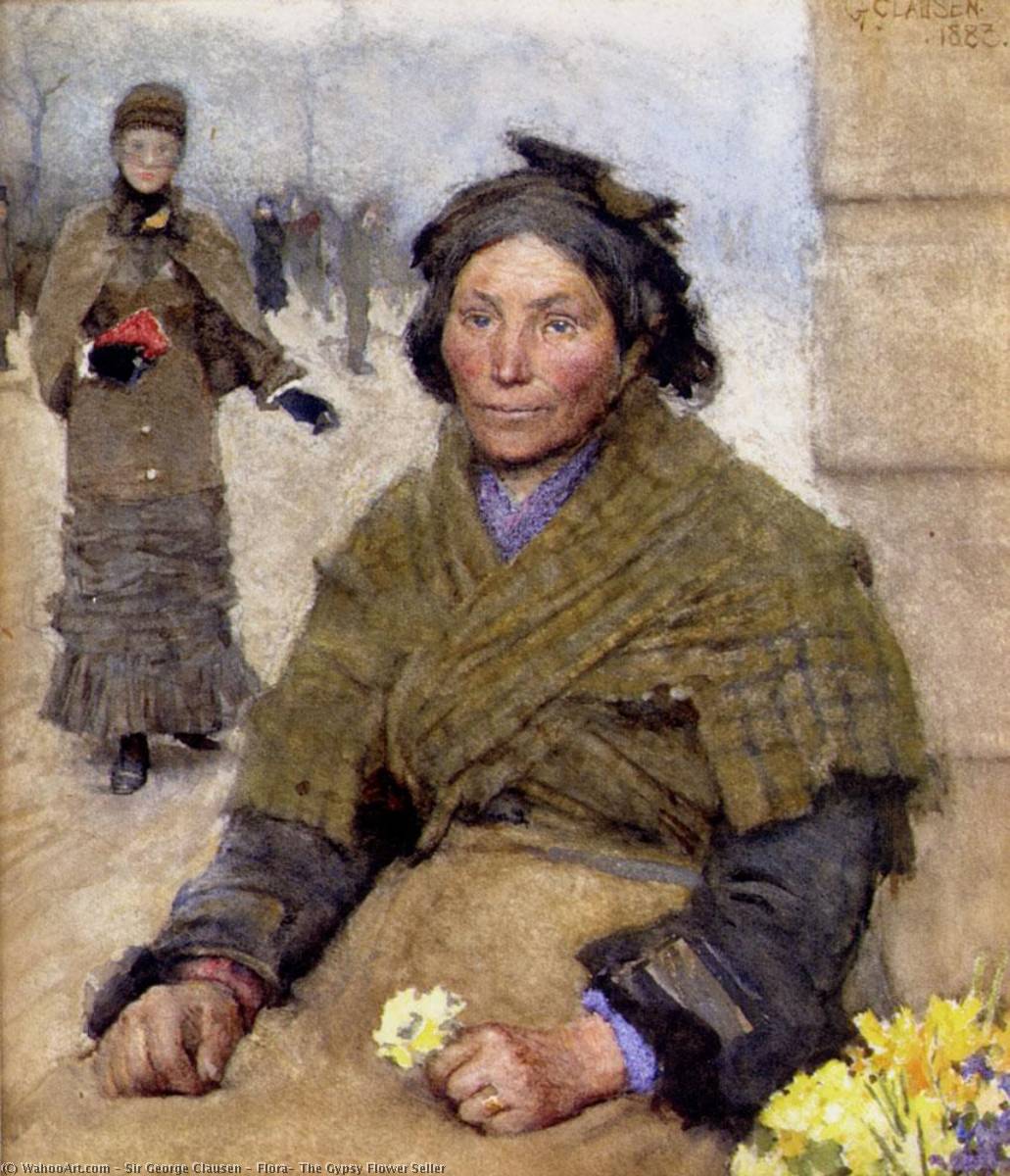 Flora, The Gypsy Flower Seller — Sir George Clausen