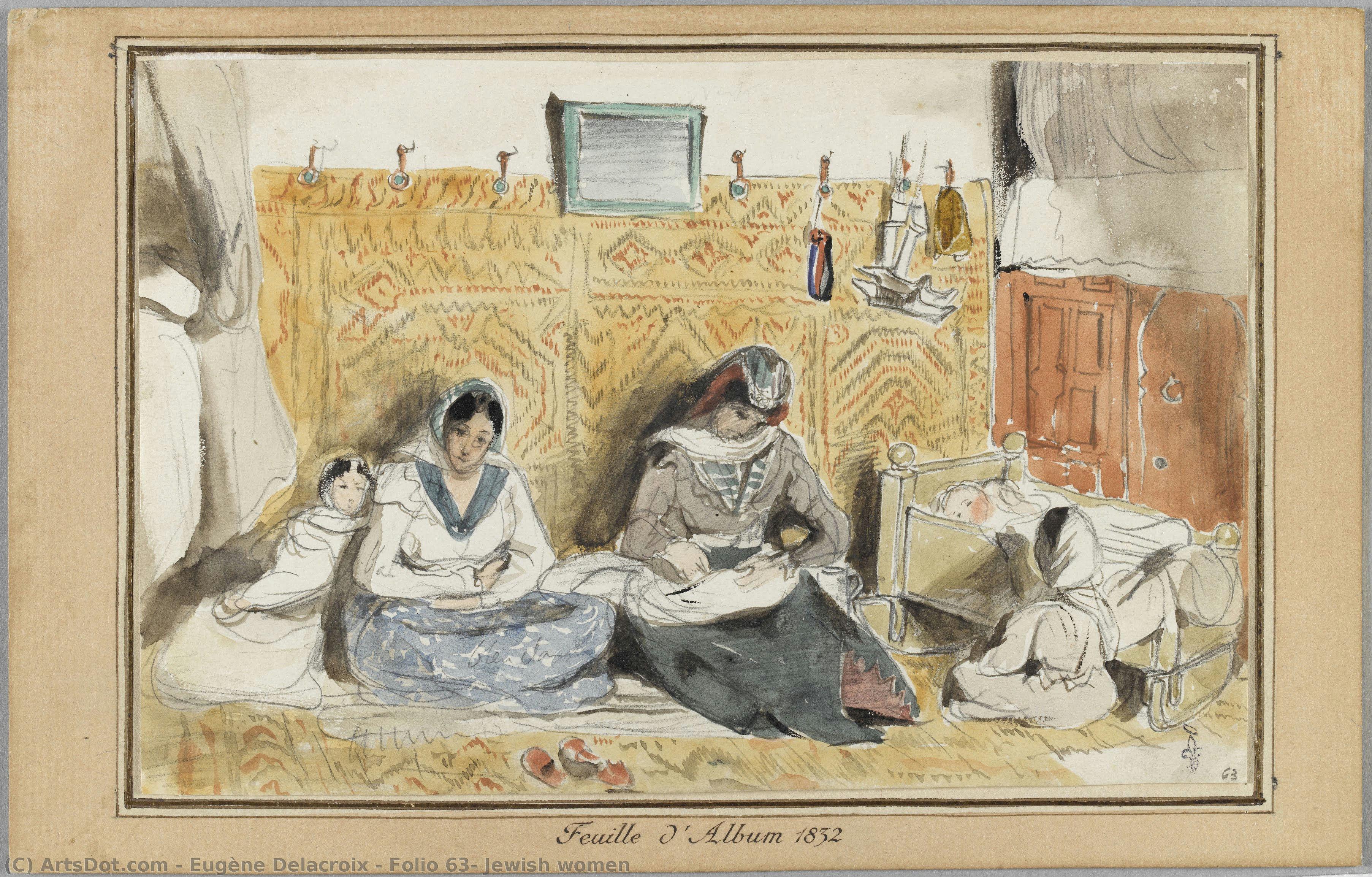Folio 63, Jewish Women — Eugène Delacroix