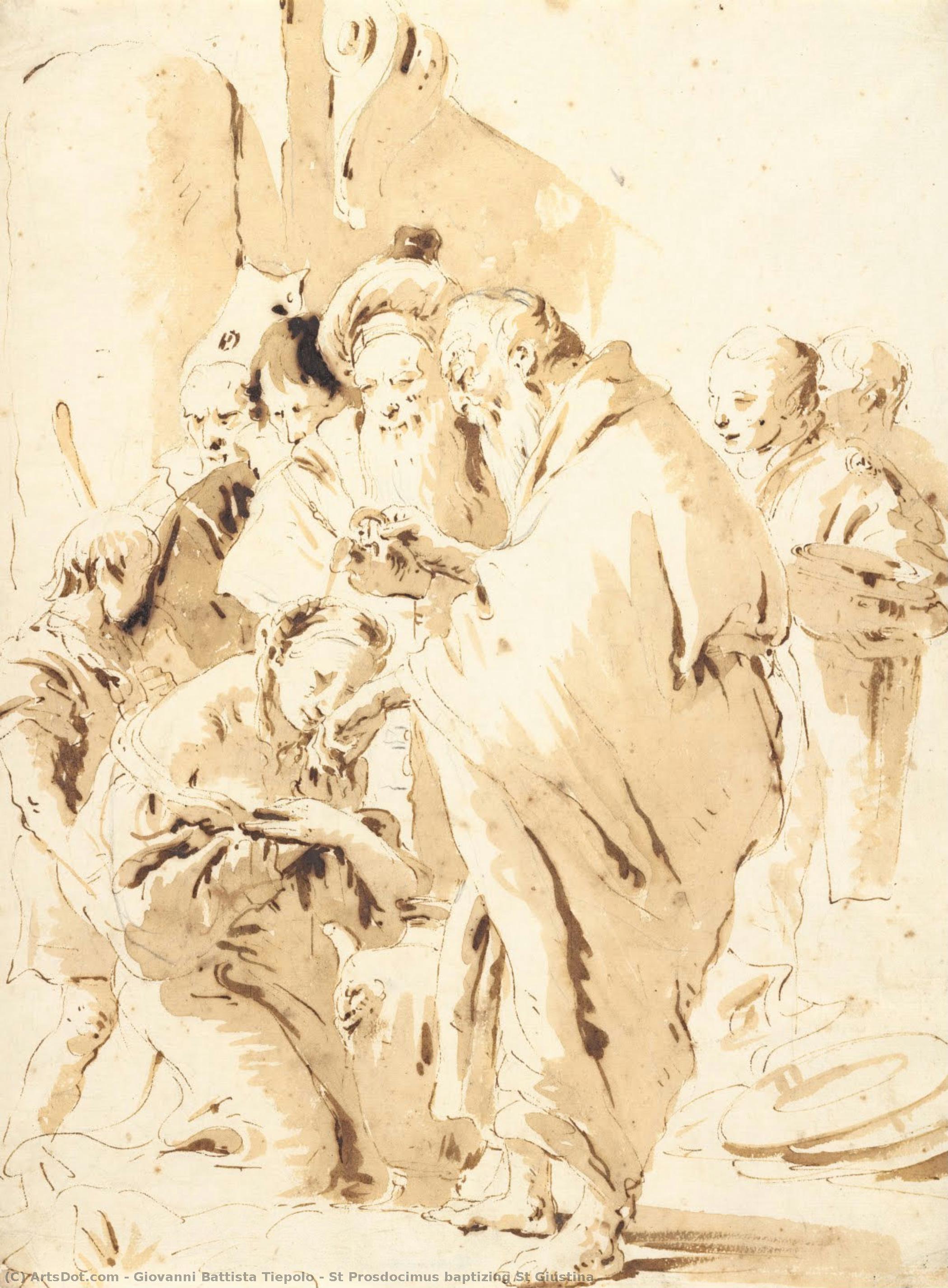 St Prosdocimus Baptizing St Giustina — Giambattista Tiepolo
